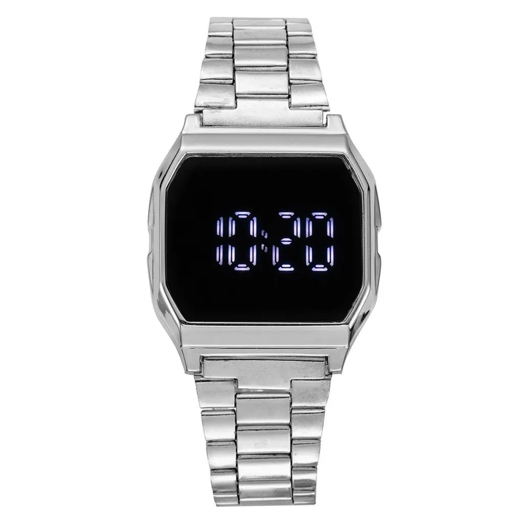 Digital Watch For Women Luxury Gold Silver Fashion Steel LED Number Wristwatch Electronic Men Sports Clock Gifts Reloj Mujer