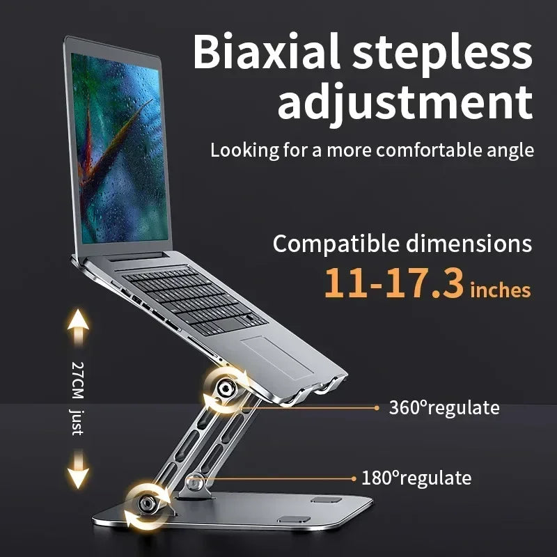 Laptop Stand Adjustable Aluminum Alloy laptop Tablet up to 17 "Laptop Portable Folding stand Cooling stand support