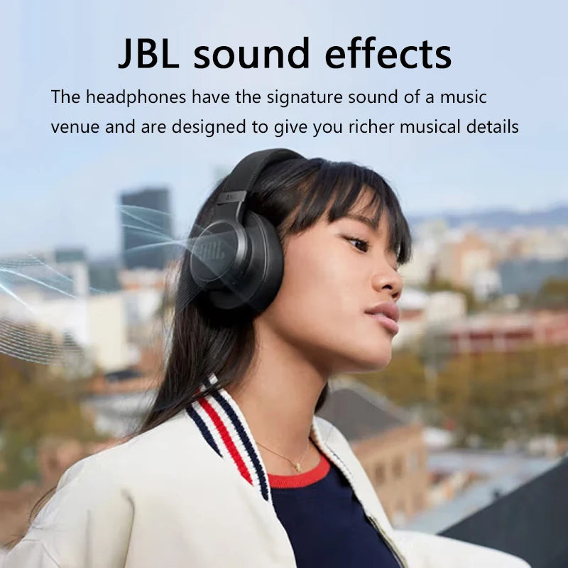 JBL Live 660 NC Headphones Wireless Bluetooth Noise-cancelling Stereo Mic 50H battery life Multi-point connected Headset